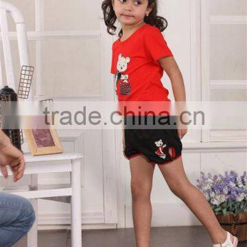 china t-shirts and pants set baby girls clothing kid's clothes set