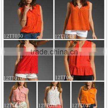 oem clothing manufacturering!fashion clothes!12TT030 summer tops blouses 2012!latex clothing for lady fashion,best price