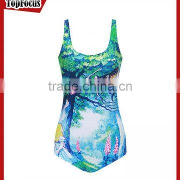 Factory wholesale 2017 transparent swimwear high waisted women sexy one piece bathing suit