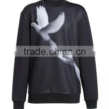 Fashion Printing O-neck Long Sleeve Black Thin Pullover Jersey t Shirt for Men photo-2