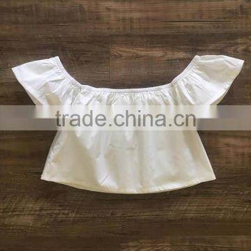 Boutique Children Clothes Wholesale Off Shoulder Girl Tops 2017 Hot Design Shirts Casual photo-4