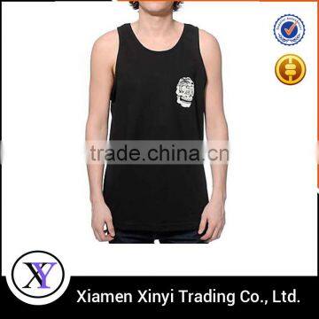 Wholesale Cheap Men's 100% Cotton embroidered tank tops