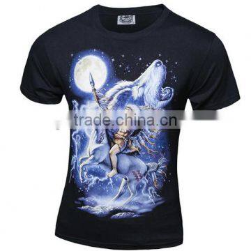 Mens O neck fashion tshirt with cartoon pattern