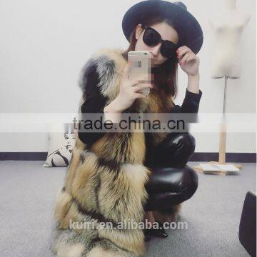 PC-242 2017 New Fashion Sleeveless Outerwear Lady Winter Real Fox Fur Vest Women photo-6