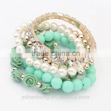 Fashion Multilayer Resin Rose Bracelet,sex Adjustable Bangle Bracelet photo-5