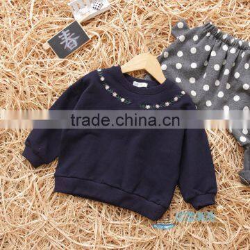 S65858A Girls Embroider Flower Long-Sleeved Hoodies for Spring photo-2