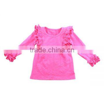 Latest new model shirts Kids clothes girls boutique clothing newborn toddler ruffle shirts