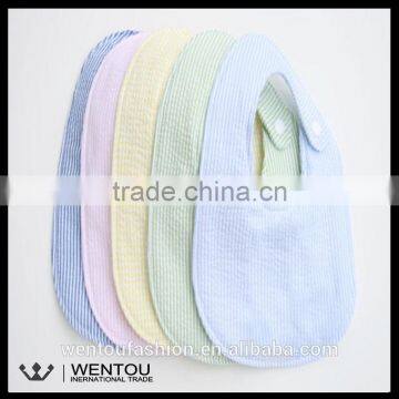 Wholesale Personalized Plain Seersucker Silicone Bib