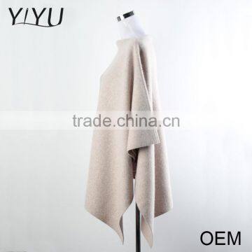 Wholesale 2017 Winter OEM Design Women Cashmere Cape Poncho and Shawl Sweater photo-2