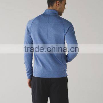 Custom Zip up Sweatshirts Without Hoods Men Seamless Zipper Jacket Sweatshirt photo-4