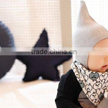 3 Colors in Knit Cotton Baby Hat, Ear Warm Baby Hat photo-2