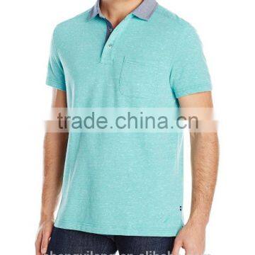 2016 Cheap High Quality Hot Sale Oxford Collar Short Sleeve Contrast Color Mens Polo Shirts photo-3