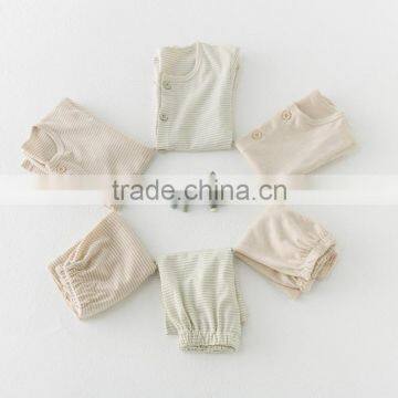 Wholesale Organic Cotton Baby t Shirt 2 Pcs in 1 Newborn Baby Clothes Clothing Set photo-2