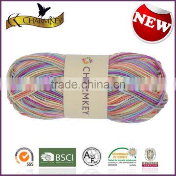 Charmkey acrylic yarn spaced color dyed hand knitting yarn melange yarn