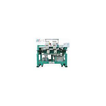 Small Compact Tubular Embroidery Machine , 2 Heads 12 Needles With Servo Motor