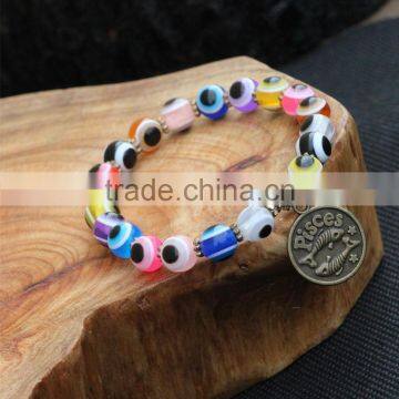 Colorful Resin Evil Eye Beads Bracelet Turkish Lucky Eye Bracelet