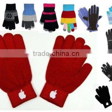 New design high quality touch screen gloves,fashion winter glove,warm knit glove