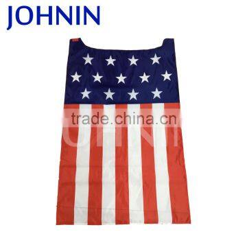 Wholesale High Quality 120x80 cm Polyester Print American flag cape