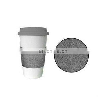 Single Wall Porcelain Mug with felt wrap