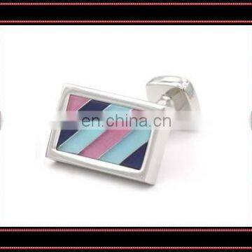 fashion rectangular multicolor cats eye cufflinks