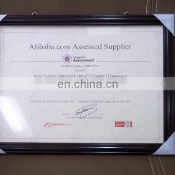 supplier assessment certificate