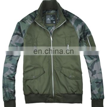 2015 lastest fashion spring army printed handsome men pilot jacket