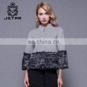 Double cashmere Gray Color 7 minutes of sleeve Winter Coat Women