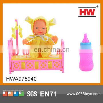 2017 Most Popular 5 inch small plastic doll Toys lovely baby doll