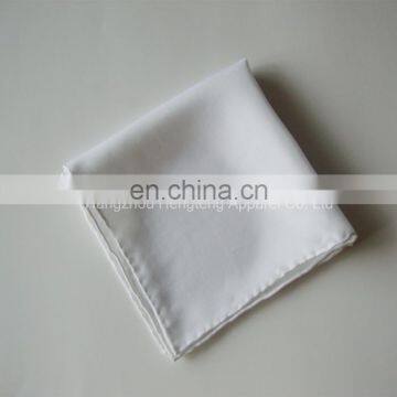 Solid Whited Silk Pocket Square