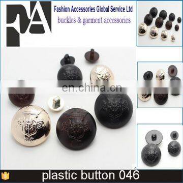 Guangdong factory custom engraved brand name plastic snap buttons