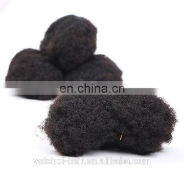 Yotchoi hair 6A afro kinky human hair extensions,virgin brazilian afro kinky curly hair extensions