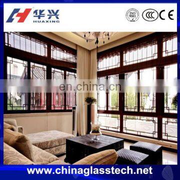 CE Certificate aluminum profile insulated glass window grill design