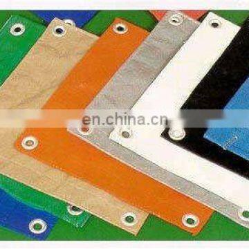 colored waterproof material woven fabric pe finished tarpaulin