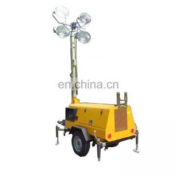 4*400 W/1000W 10M Red/Yellow Mobile Hydraulic Light Tower With LED/Metal halide