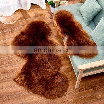 Imitate Sheep Fur Plate Long Hair Thick Handmade Throw Blankets Faux Fur Rug/plate photo-4