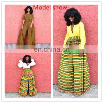 OEM Ladies Custom Printed Wide Legging Stretch Waist Designs for Trousers Pant photo-6