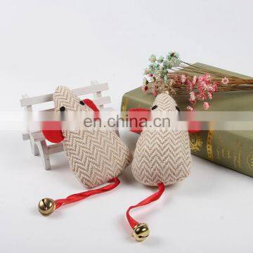 Manufacturers Direct Sale Linen Squeaky Pet Toys Cat Mouse With Bell photo-3