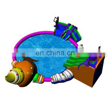 Conch Octopus Themed Inflatable Water Park Slide With Big Pool For Water Park photo-6