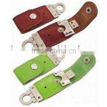 4gb OEM leather usb flash memory stick