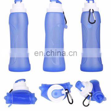 2019 New Fitness 500ML Collapsible Foldable Silicone Drink Sports Mineral Water Bottle Camping Travel my Plastic Bicycle Bottle photo-5