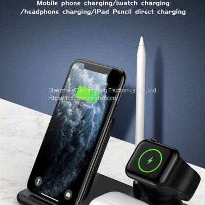 4 in 1 15W Wireless Charger Stand For IPhone12 11 Pro XSMAX Samsung S21 S20 S10 S9 Fast Charging Dock Station Phone photo-2