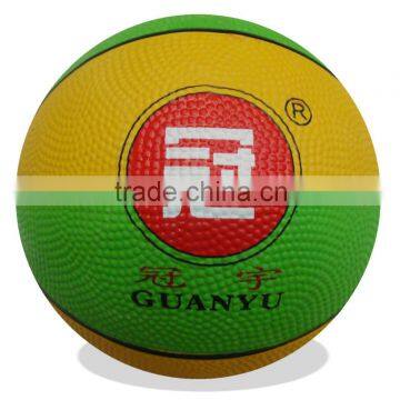 GY-L030 Colorful Rubber Basketballs, High Quality Rubber Bladder photo-2