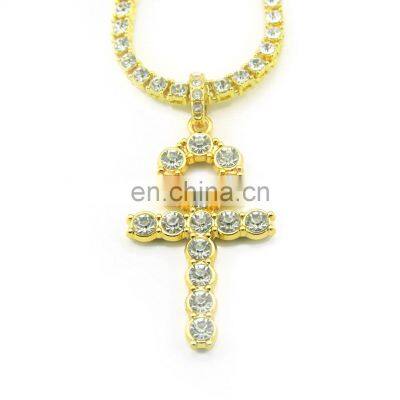 Hips Hop Hip-hop Multilayer Crucifix Clear Christ Cross Pendant Necklace photo-4