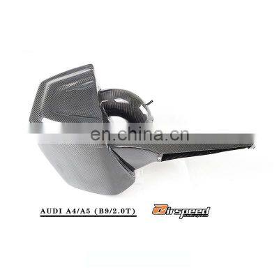 Military Quality Car Engine Replacement Customized Dry Carbon Fiber Engine Air Intake For AUDI A4 A5 B9 2.0T