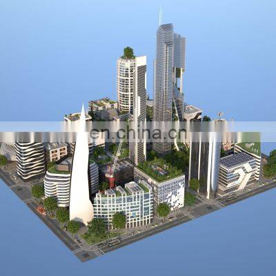 Hot Sell Miniature Building Architectural Model Making With Warm Lighting