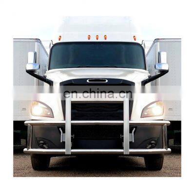 With Brackets 304 Stainless Steel America Semi Truck Bumper Deer Grille Guard for Freightliner Cascadia Volvo Vnl Kenworth T680 photo-4