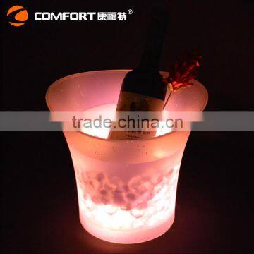 Plastic Material waterproof color changing LED party bar ice bucket