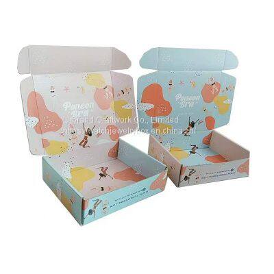Double-sided Color Printing Packing Box Corrugated Aircraft Box Extra Hard Flower Tea Gift Box Folding Box photo-4
