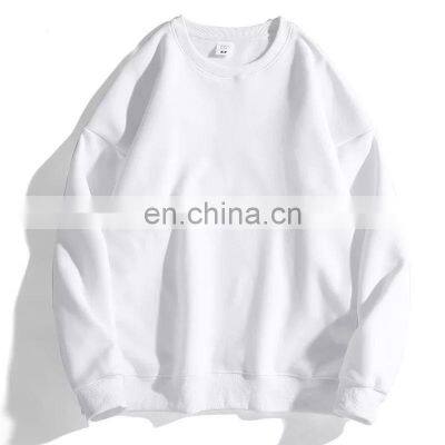 Customized Plus Velvet Men and Women Casual Loose Large Size Solid Color Round Neck Sweater photo-5