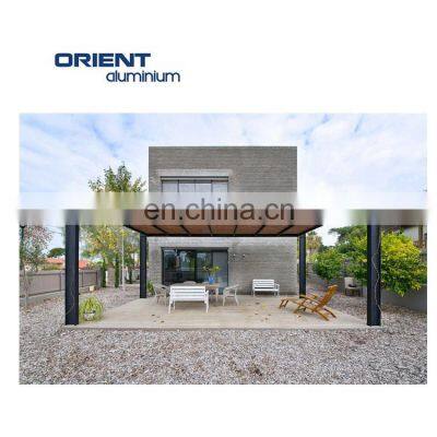 custom size nice design durable garden used flat louver roof system aluminium motorized gazebo aluminium